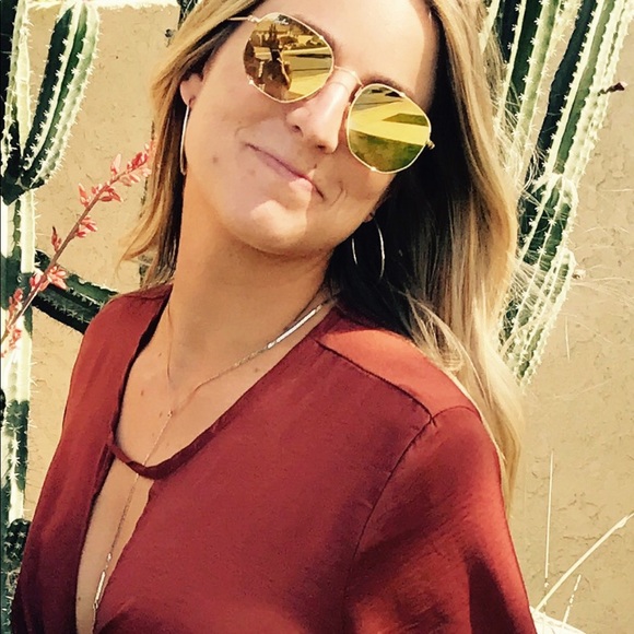 ray ban hexagonal yellow